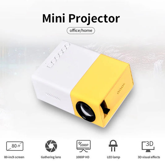 DigiPro™ Mini LED Projector – Upgraded 1000 Lumen Portable Media Player with HDMI, USB & Audio Support